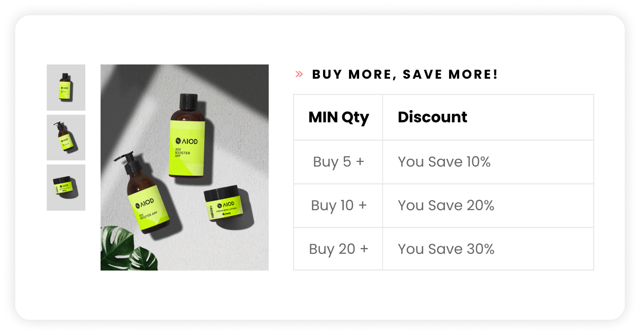 volume discounts